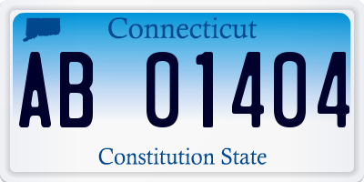 CT license plate AB01404