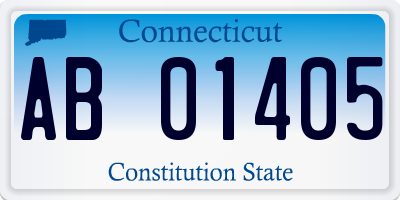 CT license plate AB01405