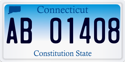 CT license plate AB01408