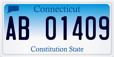 CT license plate AB01409