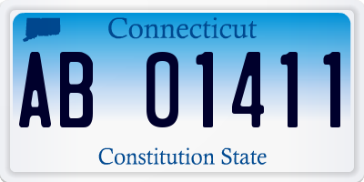 CT license plate AB01411
