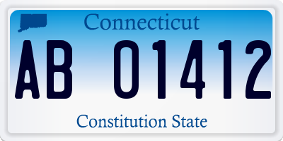 CT license plate AB01412
