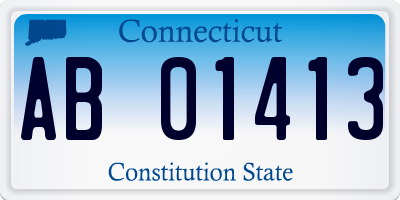 CT license plate AB01413