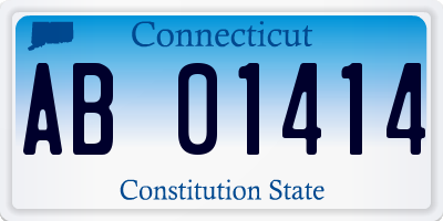 CT license plate AB01414