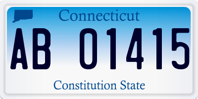 CT license plate AB01415