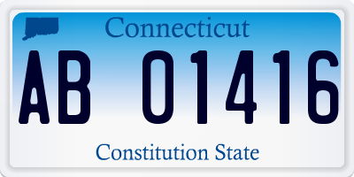 CT license plate AB01416