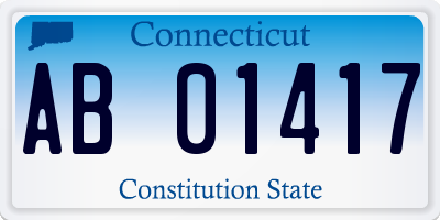 CT license plate AB01417
