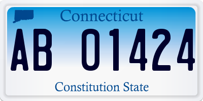 CT license plate AB01424