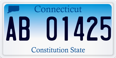 CT license plate AB01425