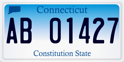 CT license plate AB01427