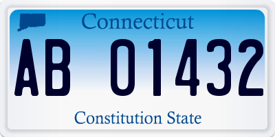 CT license plate AB01432