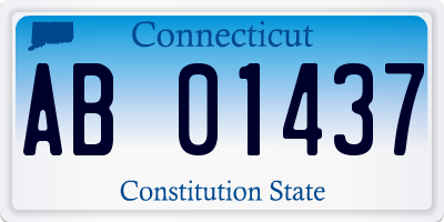 CT license plate AB01437