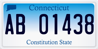 CT license plate AB01438
