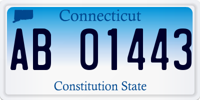 CT license plate AB01443