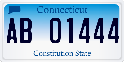 CT license plate AB01444