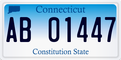 CT license plate AB01447