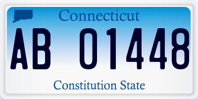 CT license plate AB01448