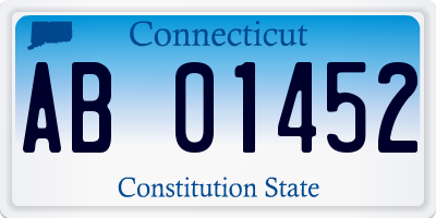 CT license plate AB01452