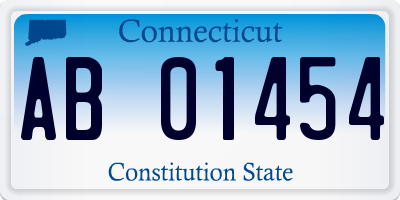 CT license plate AB01454
