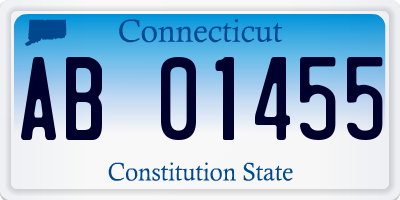 CT license plate AB01455