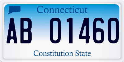 CT license plate AB01460