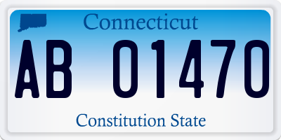 CT license plate AB01470