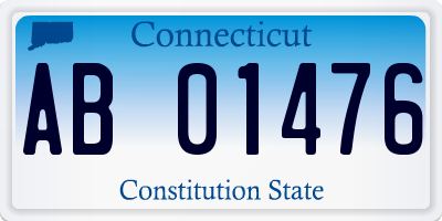 CT license plate AB01476
