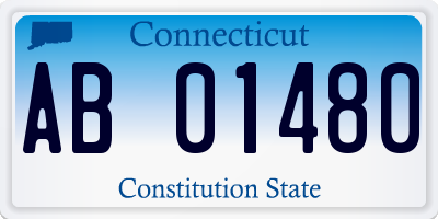 CT license plate AB01480