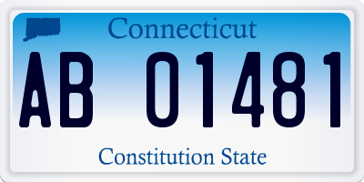 CT license plate AB01481