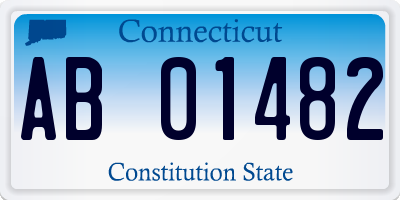 CT license plate AB01482