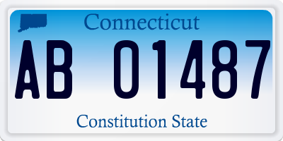 CT license plate AB01487