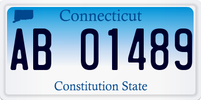 CT license plate AB01489