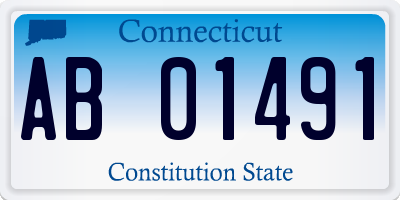 CT license plate AB01491