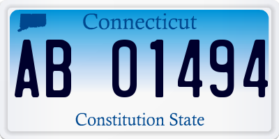 CT license plate AB01494