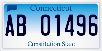 CT license plate AB01496