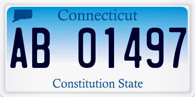 CT license plate AB01497