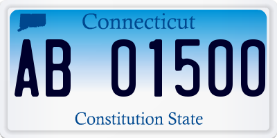 CT license plate AB01500