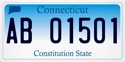 CT license plate AB01501