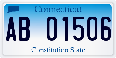 CT license plate AB01506