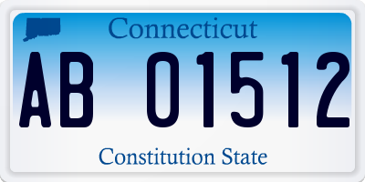 CT license plate AB01512