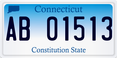 CT license plate AB01513