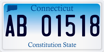 CT license plate AB01518