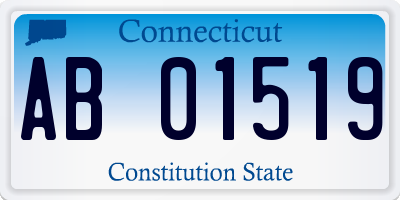 CT license plate AB01519