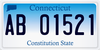 CT license plate AB01521