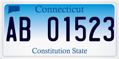 CT license plate AB01523