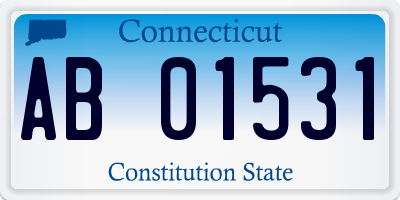 CT license plate AB01531