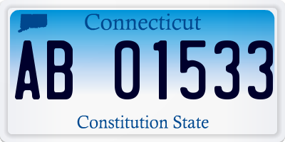 CT license plate AB01533