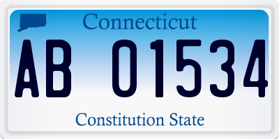 CT license plate AB01534