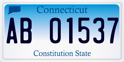 CT license plate AB01537