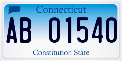 CT license plate AB01540